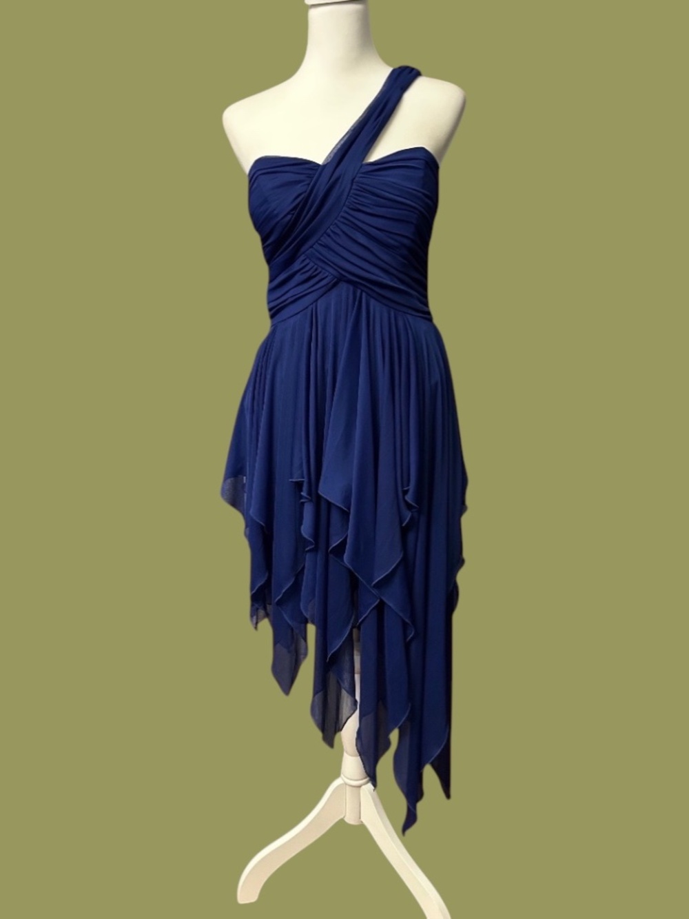 Blondie Nites by Stacy Sklar One Shoulder Shredded Dress